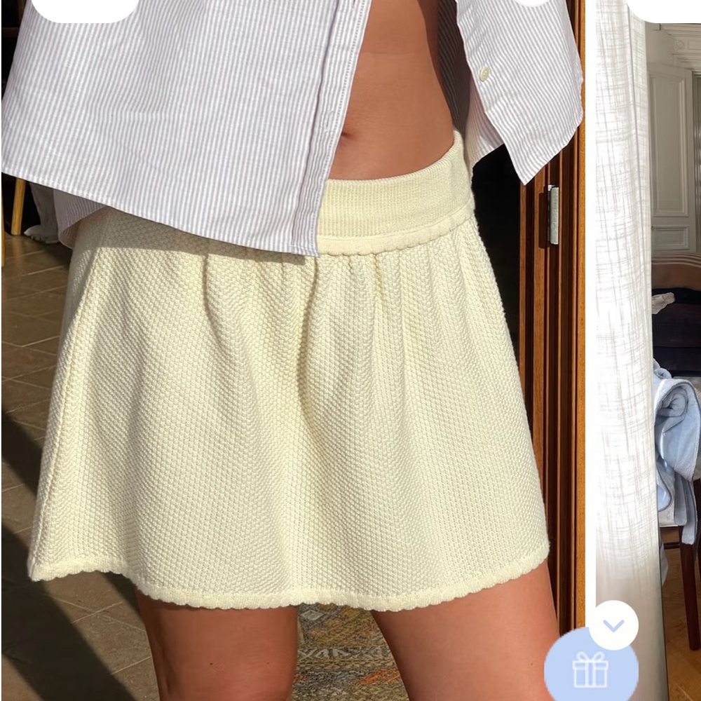 Djerf Avenue Amorini Cream Skirt